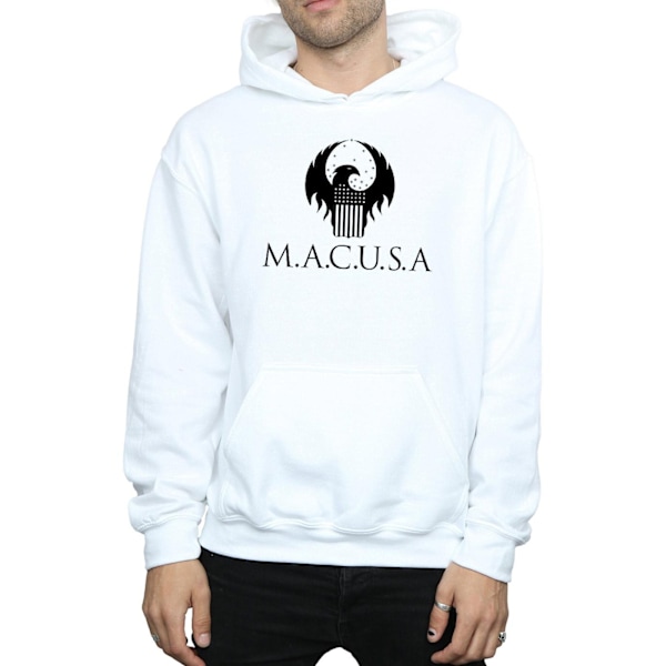 Fantastiska vidunder Mäns MACUSA Logotyp Hoodie L Vit White L