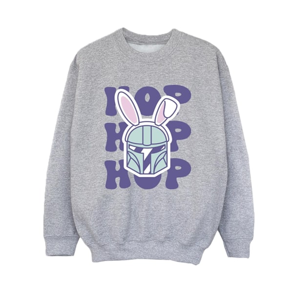 Star Wars Boys The Mandalorian Hop Into Easter Sweatshirt 7-8 år Sports Grey 7-8 Years