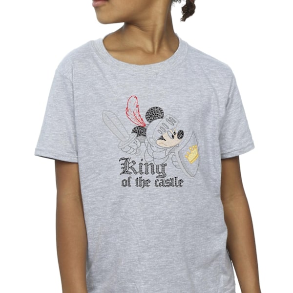 Disney Girls Mickey Mouse King Of The Castle Bomull T-shirt 7-8 Sports Grey 7-8 Years