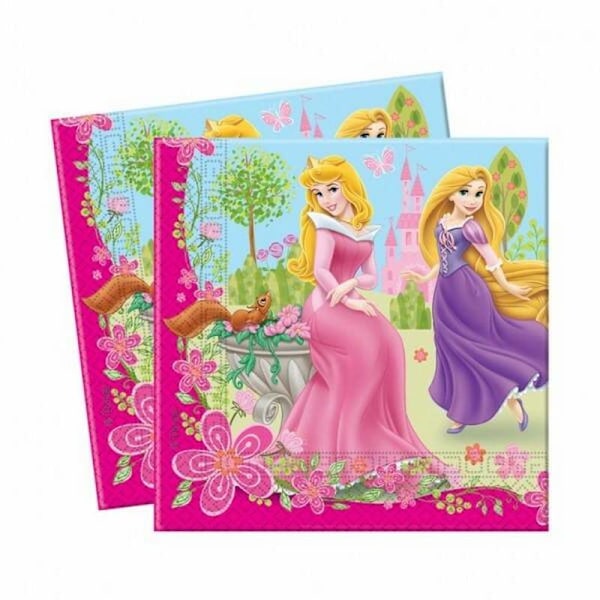 Disney Princess Papperservetter (Förpackning om 20) En Storlek Flerfärgad Multicoloured One Size