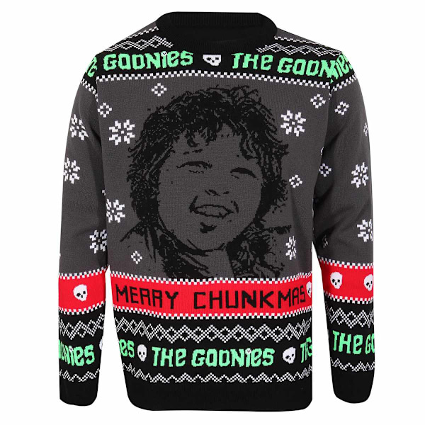 The Goonies Unisex Vuxen Merry Chunkmas Stickad Tröja XL Multi Multicoloured XL