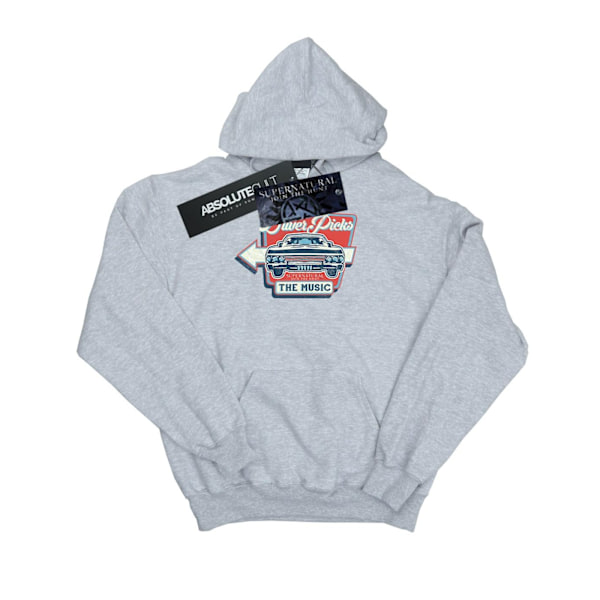 Supernatural Herr Driver Väljer Musiken Hoodie 3XL Sports Grey Sports Grey 3XL