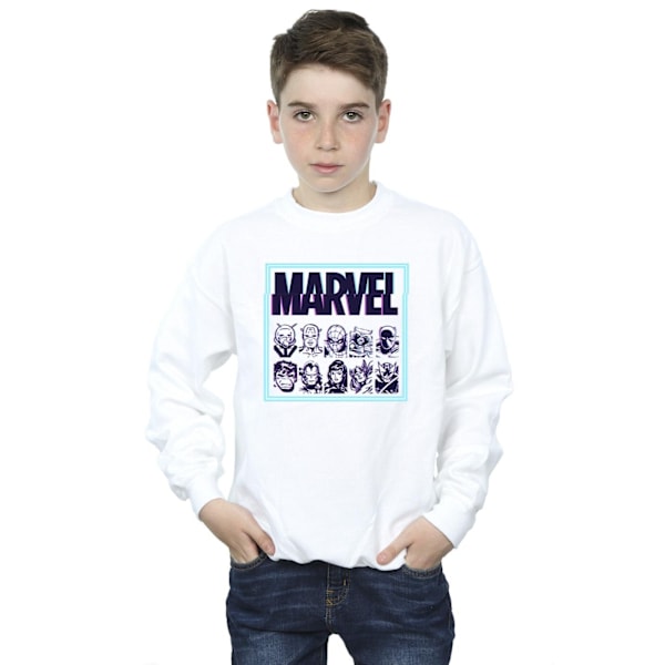 Marvel Boys Comics Glitch Sweatshirt 3-4 år Vit White 3-4 Years