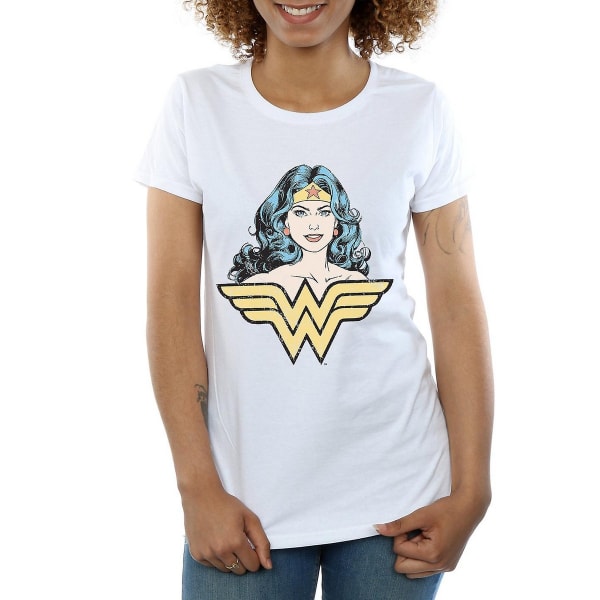 Wonder Woman Dam/Dam Gaze Cotton T-shirt M Vit White M