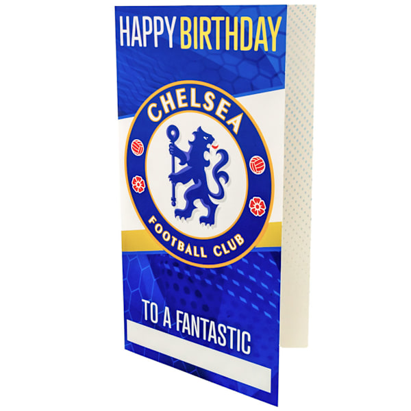 Chelsea FC Anpassningsbar Födelsedagskort En Storlek Blå/Vit Blue/White One Size