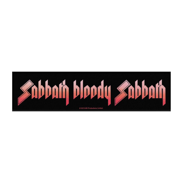 Black Sabbath Bloody Sabbath Strip Patch 200mm x 50mm Svart/Röd Black/Red 200mm x 50mm