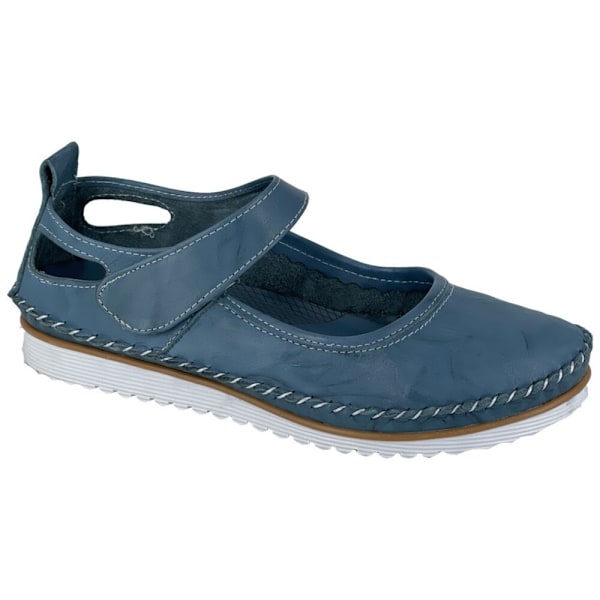 Mod Comfys Dam/Dam Softie Läder Casual Skor 3 UK Blå Blue 3 UK