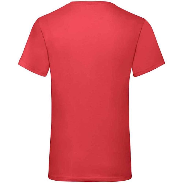 Fruit of the Loom Valueweight V-ringad T-shirt för män L Röd Red L