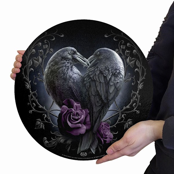 Spiral Direct Raven Heart Rund Skärbräda One Size Svart Black/Grey/Purple One Size
