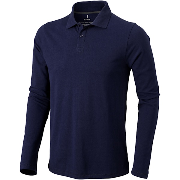Elevate Mens Oakville Långärmad Polotröja XXXL Marinblå Navy XXXL