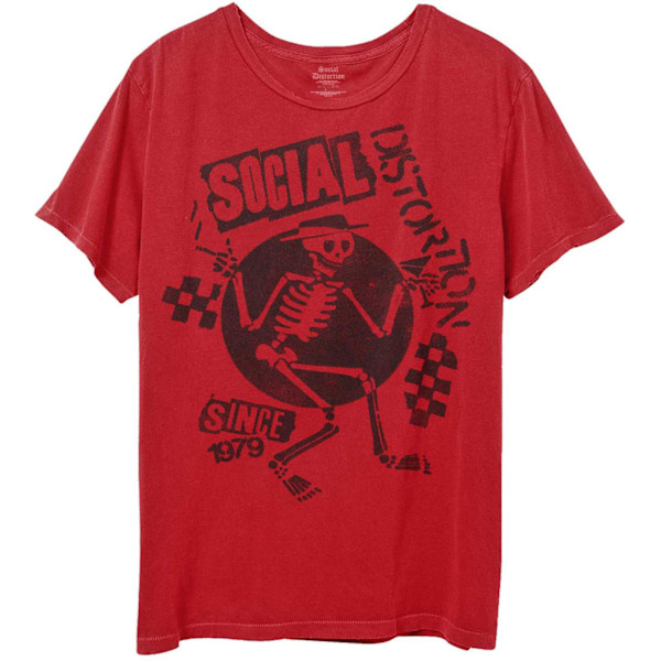 Social Distortion Unisex Vuxen Speakeasy Rutiga T-shirt X Red XL