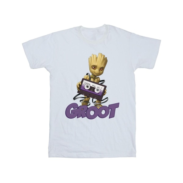 Guardians Of The Galaxy Girls Groot Kasett bomull T-shirt 3-4 White 3-4 Years