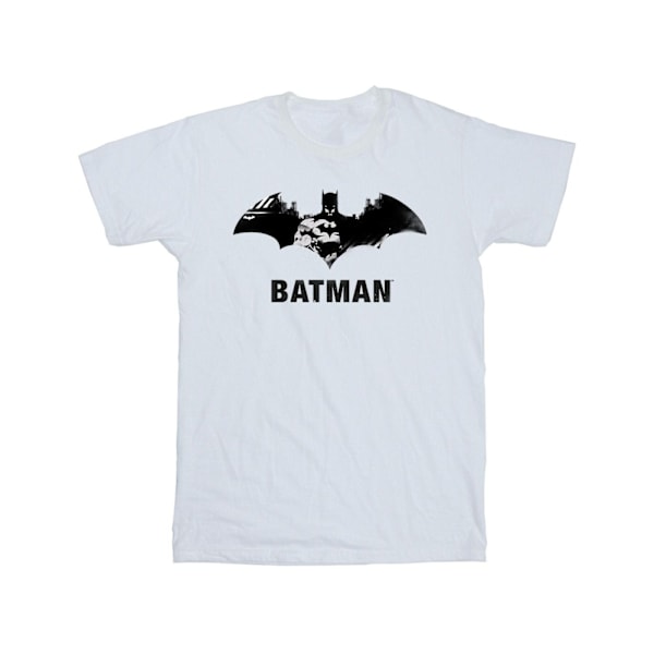 DC Comics Herr Batman Svart Stare Logotyp T-shirt XXL Vit White XXL