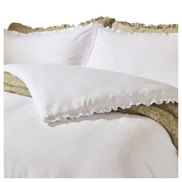 Wylder Tilly Ruffles Påslakanset i Bomull King Vit White King