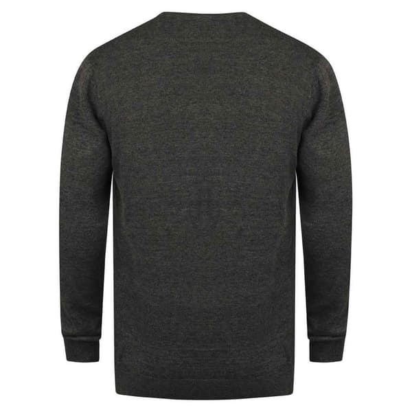 Henbury Herr Bomull Akryl V-ringad Sweatshirt 3XL Gråmelerad Grey Marl 3XL