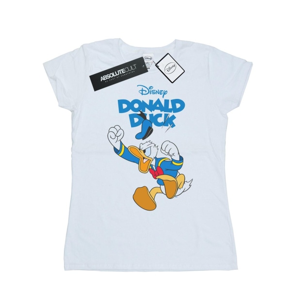 Disney Womens/Ladies Donald Duck Furious Donald Bomull T-shirt White S