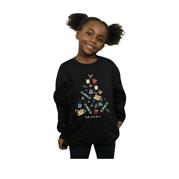 Friends Girls Julgran Sweatshirt 5-6 År Svart Black 5-6 Years