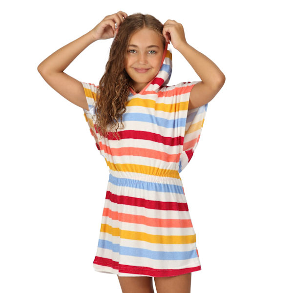 Regatta Barn/Barn Bernessa Randig Frotté Poncho 5-6 År Multicoloured 5-6 Years