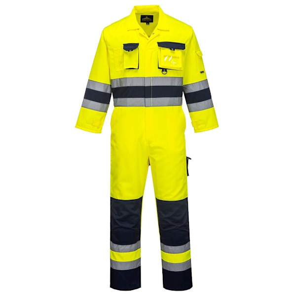 Portwest Herr Nantes Kontrast Hi-Vis Overall M R Gul/Marinblå Yellow/Navy M R