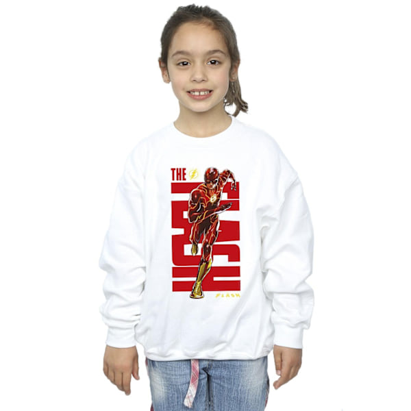 DC Comics Girls The Flash Dash Sweatshirt 5-6 år Vit White 5-6 Years