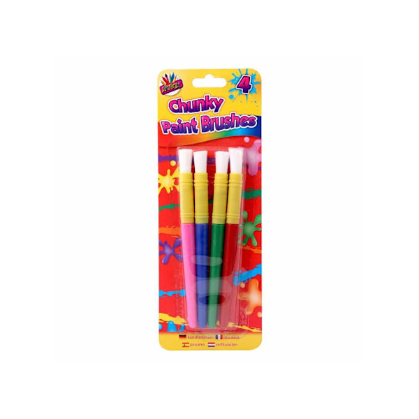 ArtBox Tjocka Plastmålarpensel (4-pack) En Storlek Flerfärgad Multicoloured One Size