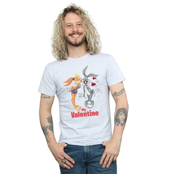 Looney Tunes Herr Bugs Bunny Och Lola Alla Hjärtans Dag T-Shirt 3 Sports Grey 3XL