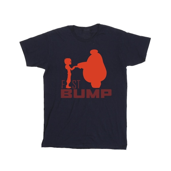 Disney Girls Big Hero 6 Baymax Fist Bump Cutout Bomull T-shirt Navy Blue 9-11 Years