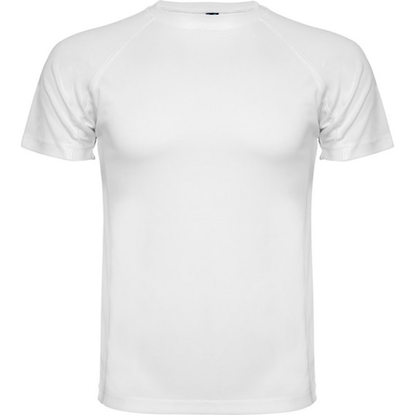 Roly Herr Montecarlo Kortärmad Sports T-shirt L Vit White L