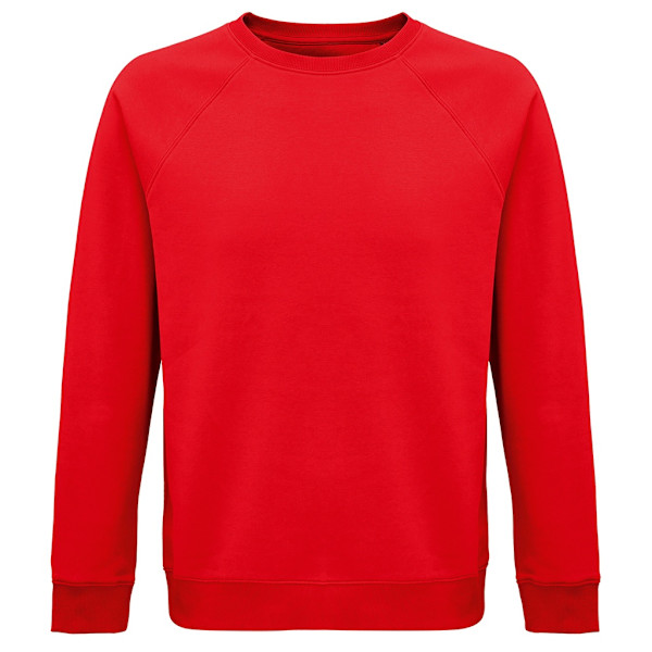 SOLS Unisex Adult Space Organic Raglan Sweatshirt M Röd Red M