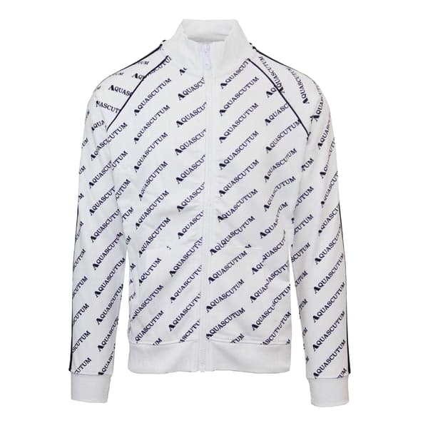 Aquascutum Herr Hög Krage Raglan Träningsjacka S Vit White S