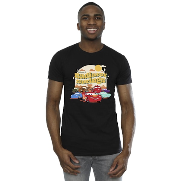 Disney Cars Radiator Springs Group T-shirt för män, 4XL, svart Black 4XL