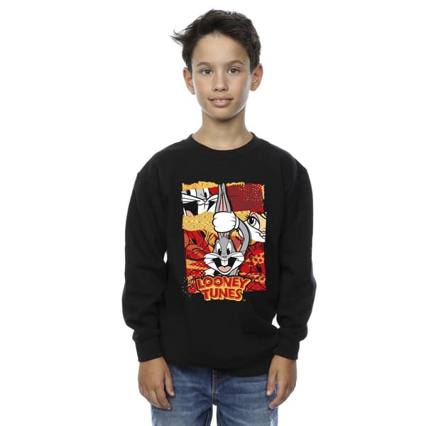 Looney Tunes Pojkar Bugs Rabbit Comic Nyårströja 3-4 År Black 3-4 Years