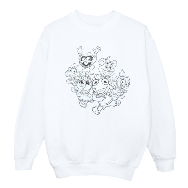 Disney Mens The Muppets Muppet Babies Mono Group Sweatshirt 4XL White 4XL