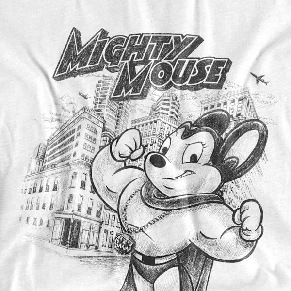 Mighty Mouse Herr Protect & Serve T-Shirt 4XL Vit White 4XL