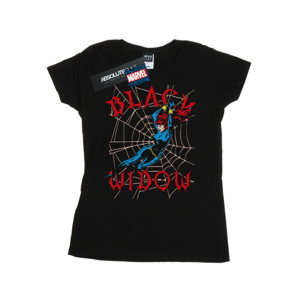 Marvel Womens/Ladies Black Widow Web Bomull T-shirt L Svart Black L