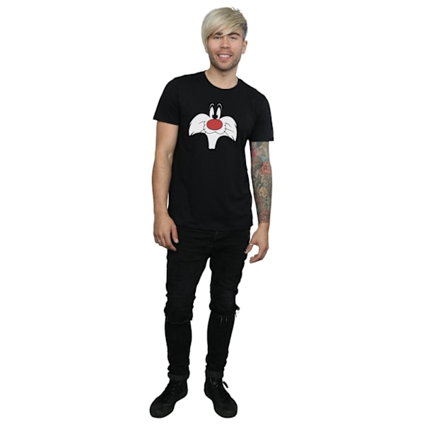 Looney Tunes Herr Sylvester Stort Ansikte T-shirt M Svart Black M