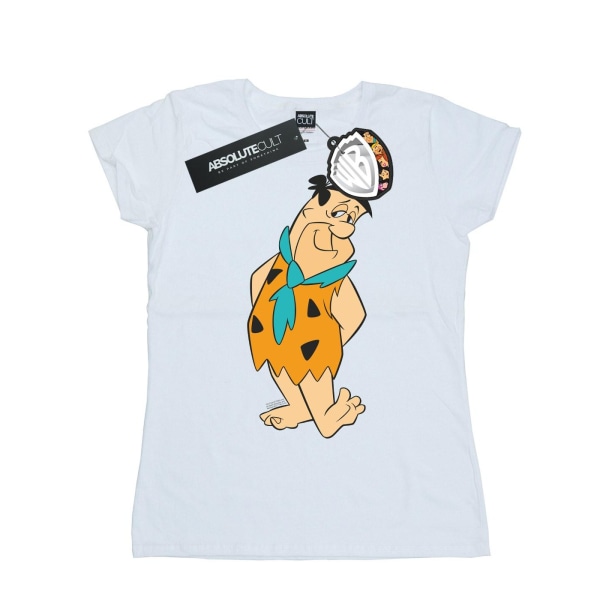 The Flintstones Dam/Damer Fred Flintstone Kick Bomull T-shirt White S