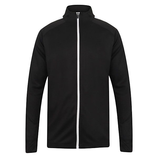 Finden And Hales Herr Stickad Träningsoverdel XL Svart/Vit Black/White XL