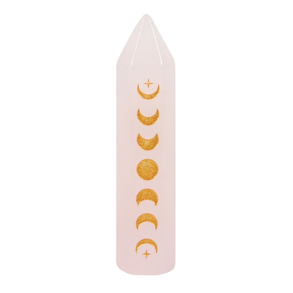 Något Annorlunda Rosenkvarts Månefaser Kristall One Size Pi Pink/Gold One Size