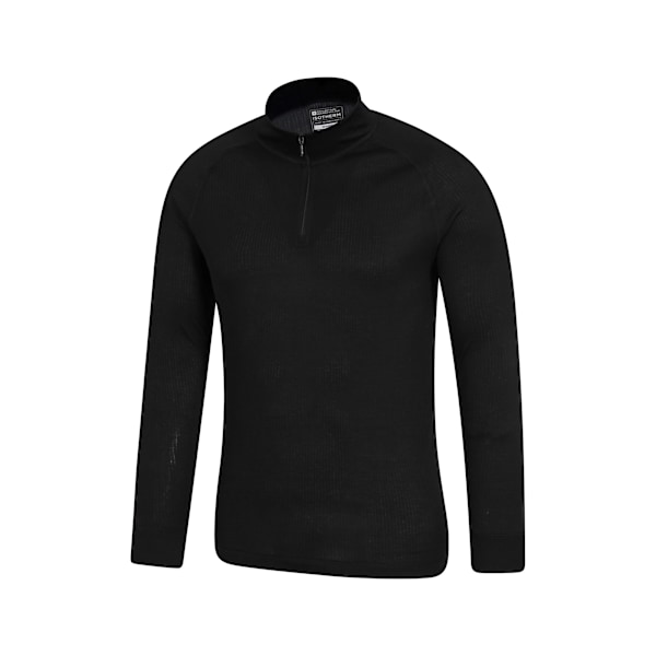 Mountain Warehouse Herr Talus Zip Neck Långärmad Termisk Topp Black 3XL