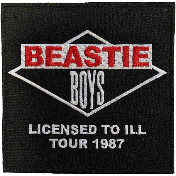 Beastie Boys Licensed To Ill Tour 1987 Woven Iron On Patch One Black/Red/White One Size