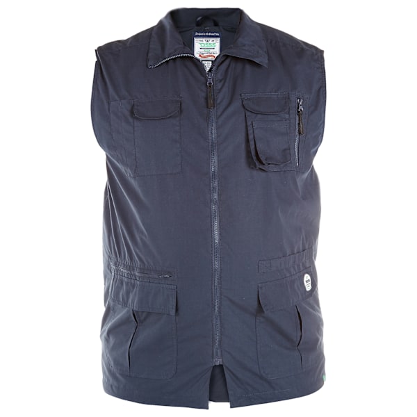 Duke Herr D555 Enzo Jaktväst i Kingsize med Flera Fickor 7XL Navy 7XL