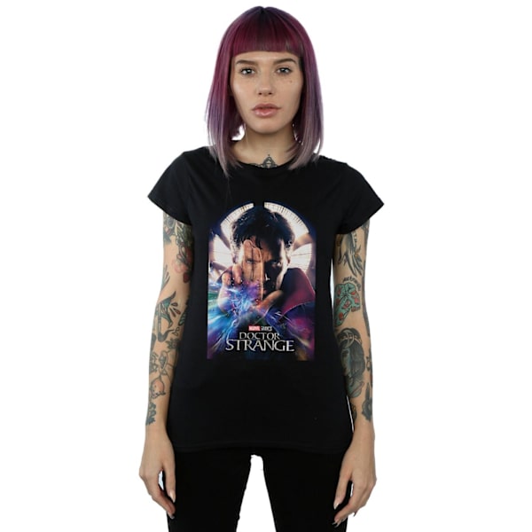 Marvel Studios Dam/Kvinnor Doctor Strange Poster Bomull T-shirt Black L