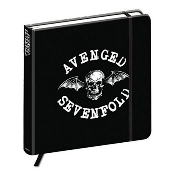 Avenged Sevenfold Death Bat Logo Anteckningsbok En Storlek Svart/Vit Black/White One Size