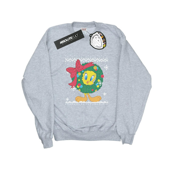 Looney Tunes Tweety Pie Jul Fair Isle Sweatshirt S S Sports Grey S