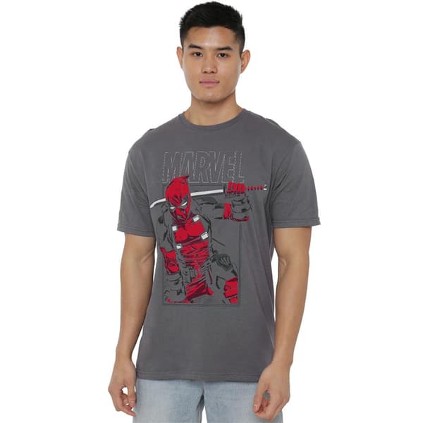 Deadpool Herr Svärd T-shirt 3XL Kolgrå Charcoal 3XL