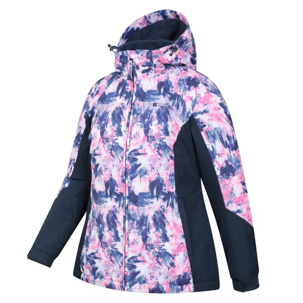 Mountain Warehouse Dawn II mönstrad skidjacka för dam, storlek 10 Navy 10 UK