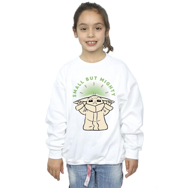 Star Wars Girls The Mandalorian Liten Men Mäktig Grogu Sweatshirt White 12-13 Years