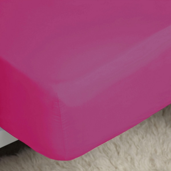 Belledorm Easycare Percale Dra-på-lakan Kingsize Fuchsia Fuchsia Kingsize
