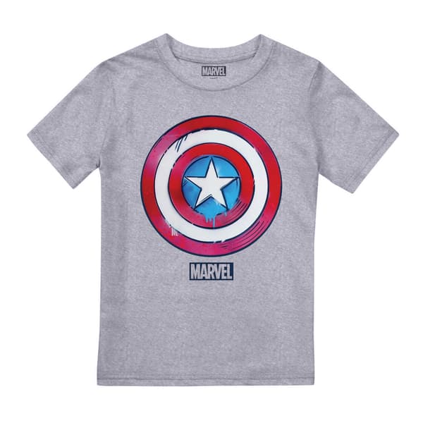 Captain America Barn/Kids Drip Shield T-shirt 7-8 år Blå Black 7-8 Years